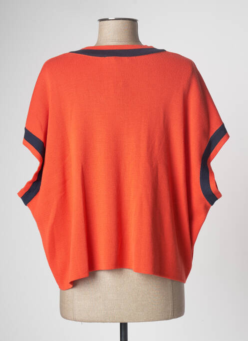 Gilet manches courtes orange DEVERNOIS pour femme