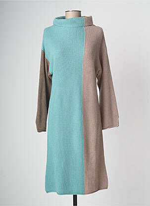 Robe pull bleu DEVERNOIS femme