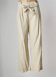 Pantalon large beige LAURENCE BRAS femme