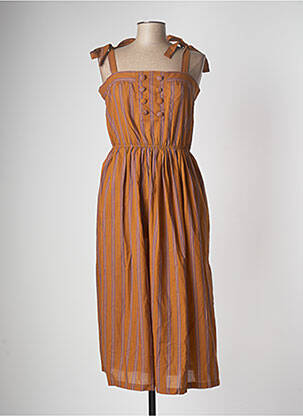 Robe mi-longue orange DAY OFF femme
