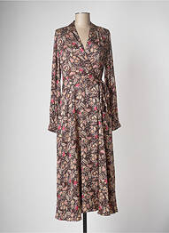 Robe mi-longue marron SCOTCH & SODA femme