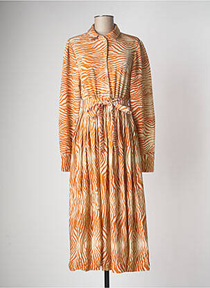 Robe mi-longue beige OBJECT femme