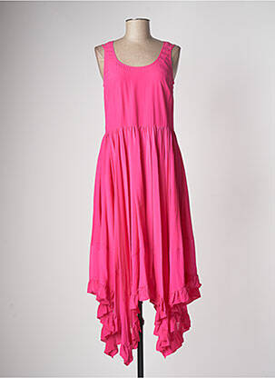 Robe mi-longue rose TWINSET femme