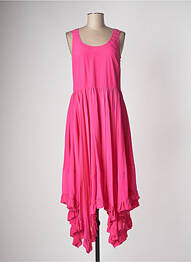 Robe mi-longue rose TWINSET femme