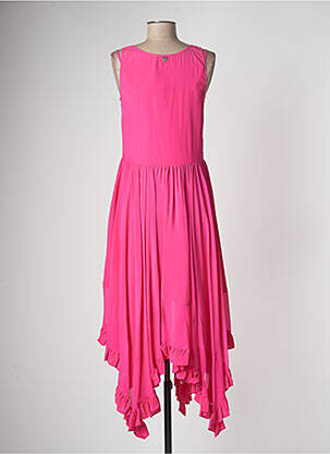 Robe mi-longue rose TWINSET femme