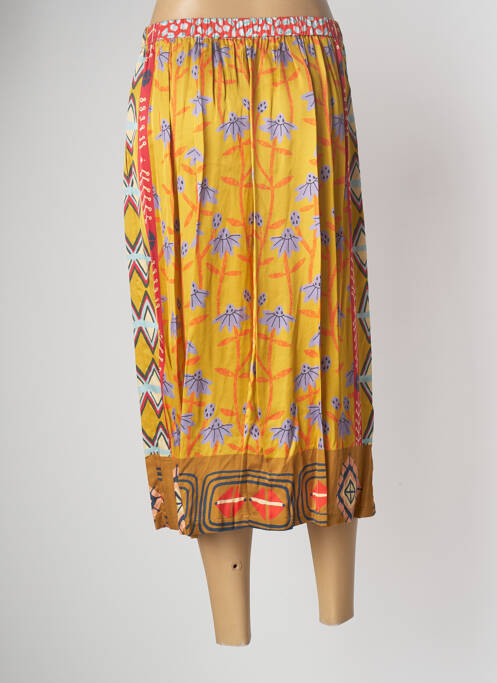 Jupe mi-longue jaune SACK'S pour femme