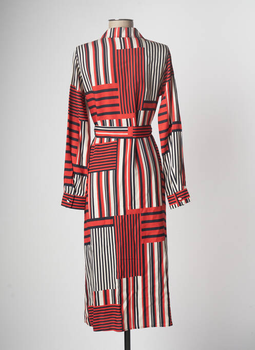 Robe mi-longue orange SELECTED pour femme