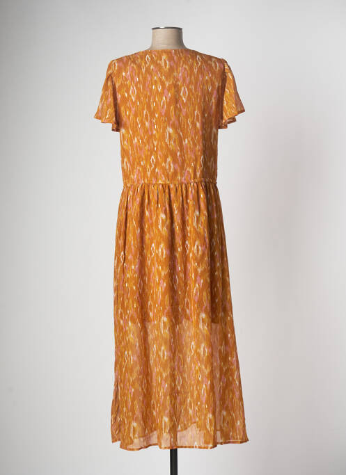 Robe mi-longue orange VILA pour femme