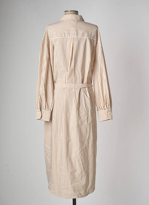 Robe mi-longue beige SECOND FEMALE pour femme