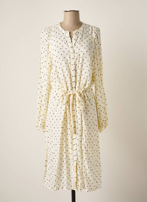Robe mi-longue beige SECOND FEMALE pour femme