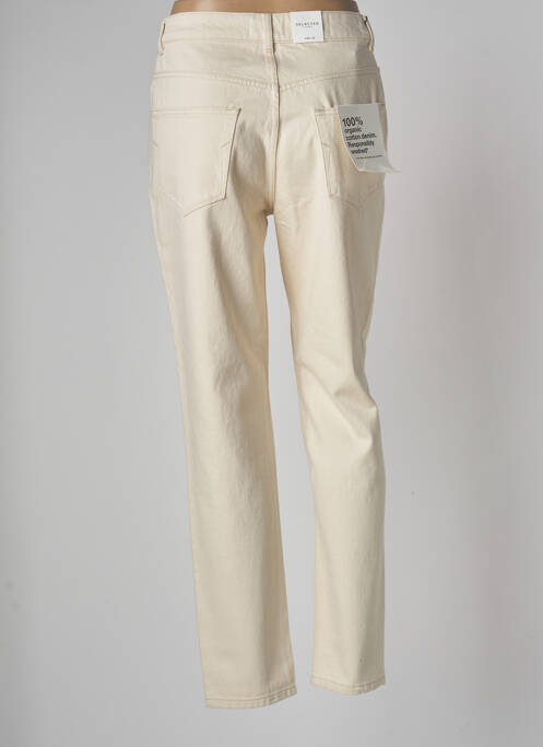 Jeans boyfriend blanc SELECTED pour femme