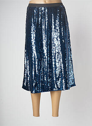 Jupe mi-longue bleu BELLEROSE femme