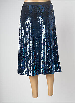 Jupe mi-longue bleu BELLEROSE femme