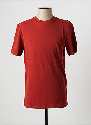 T-shirt orange SCOTCH & SODA pour homme