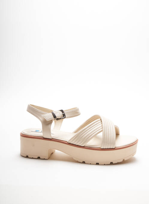Sandales/Nu pieds beige MTNG pour femme