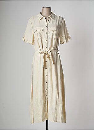 Robe mi-longue beige OBJECT femme