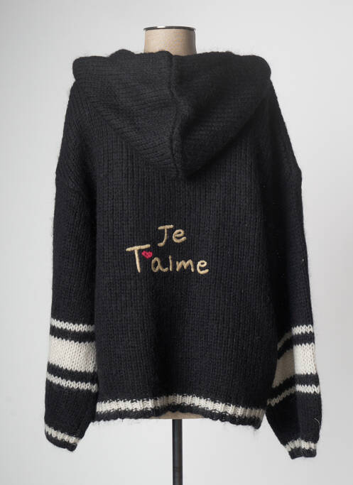 Gilet manches longues noir SACK'S pour femme