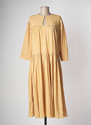 Robe mi-longue jaune SAMSOE & SAMSOE femme