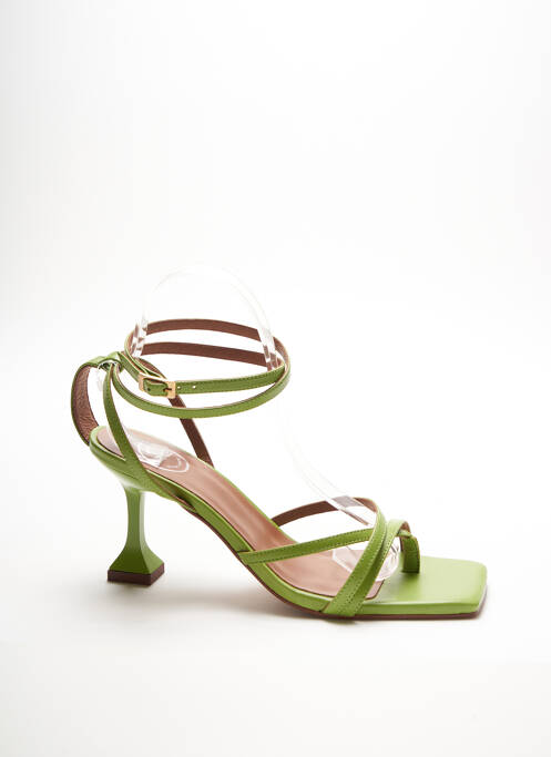 Sandales/Nu pieds vert SARENZA pour femme
