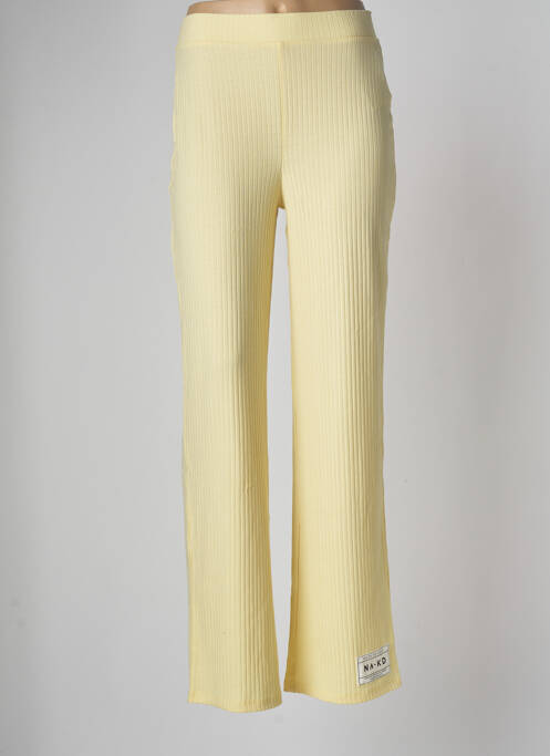 Pantalon droit jaune NA-KD pour femme