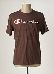T-shirt marron CHAMPION pour homme seconde vue