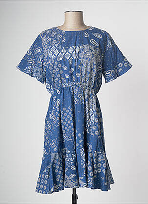Robe courte bleu GRACE & MILA pour femme