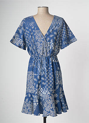 Robe courte bleu GRACE & MILA femme