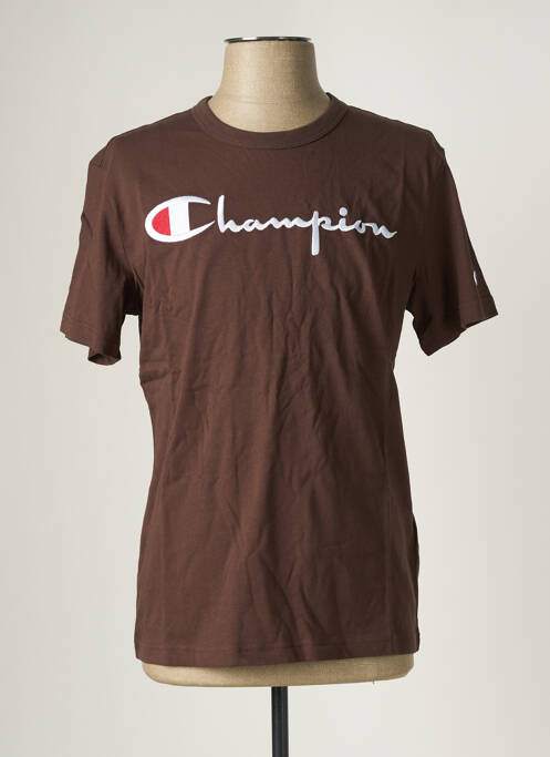 T-shirt marron CHAMPION pour homme