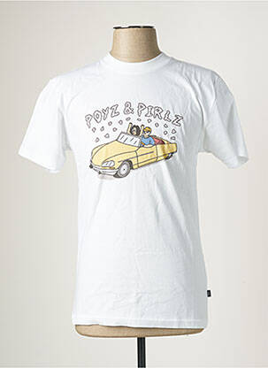 T-shirt blanc POYZ&PIRLZ pour homme