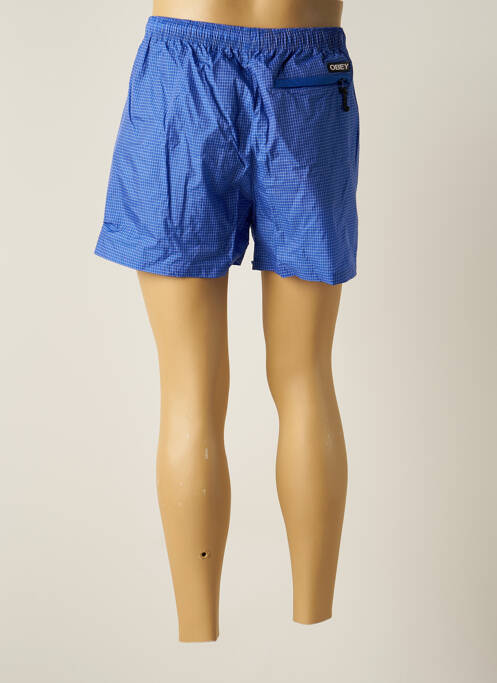 Short de bain bleu OBEY pour homme