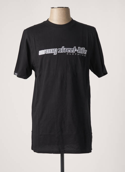 T-shirt noir WRUNG pour homme
