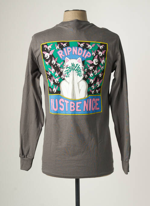T-shirt gris RIPNDIP pour homme
