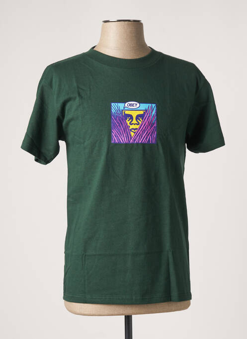 T-shirt vert OBEY pour homme