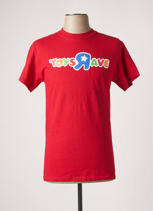 T-shirt rouge RAVE SKATEBOARDS pour homme