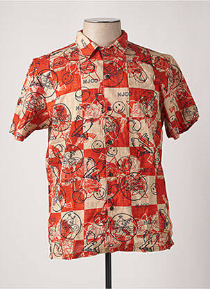Chemise manches courtes orange NUDIE JEANS CO homme