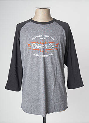 T-shirt gris BRIXTON homme