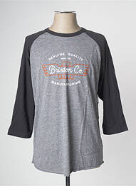 T-shirt gris BRIXTON homme