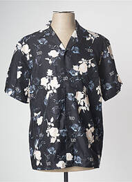 Chemise manches courtes noir WASTED PARIS homme
