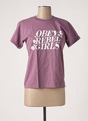 T-shirt violet OBEY femme