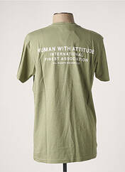 T-shirt kaki HUMAN WITH ATTITUDE pour homme seconde vue