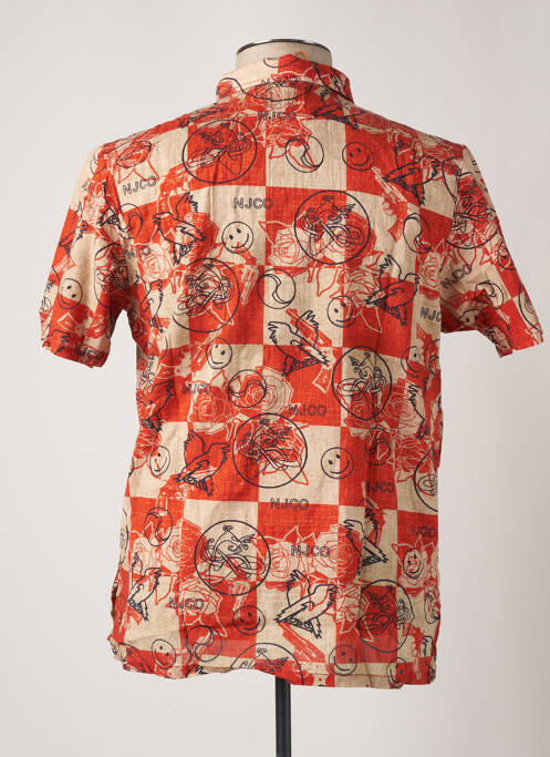 Chemise manches courtes orange NUDIE JEANS CO pour homme