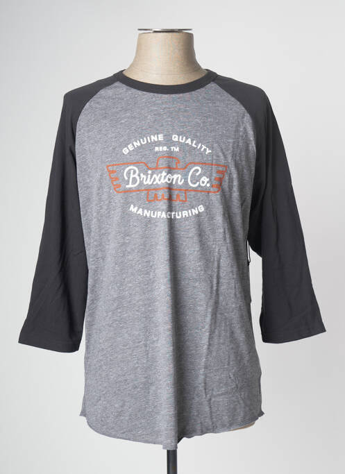 T-shirt gris BRIXTON pour homme