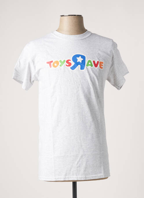 T-shirt gris RAVE SKATEBOARDS pour homme