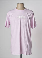 T-shirt rose EDWIN pour homme seconde vue