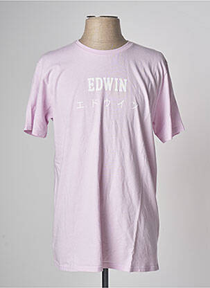 T-shirt rose EDWIN pour homme