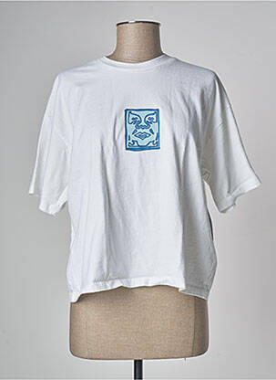 T-shirt blanc OBEY femme