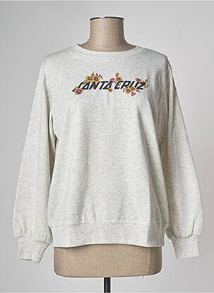 Sweat-shirt gris SANTA CRUZ femme