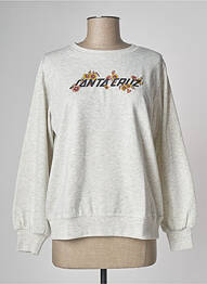 Sweat-shirt gris SANTA CRUZ femme