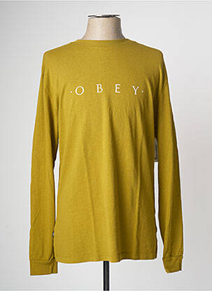 T-shirt jaune OBEY pour homme