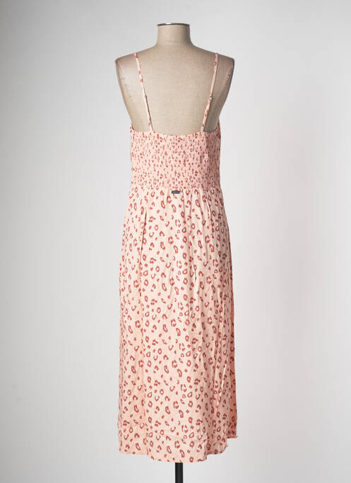 Robe mi-longue orange OBEY pour femme